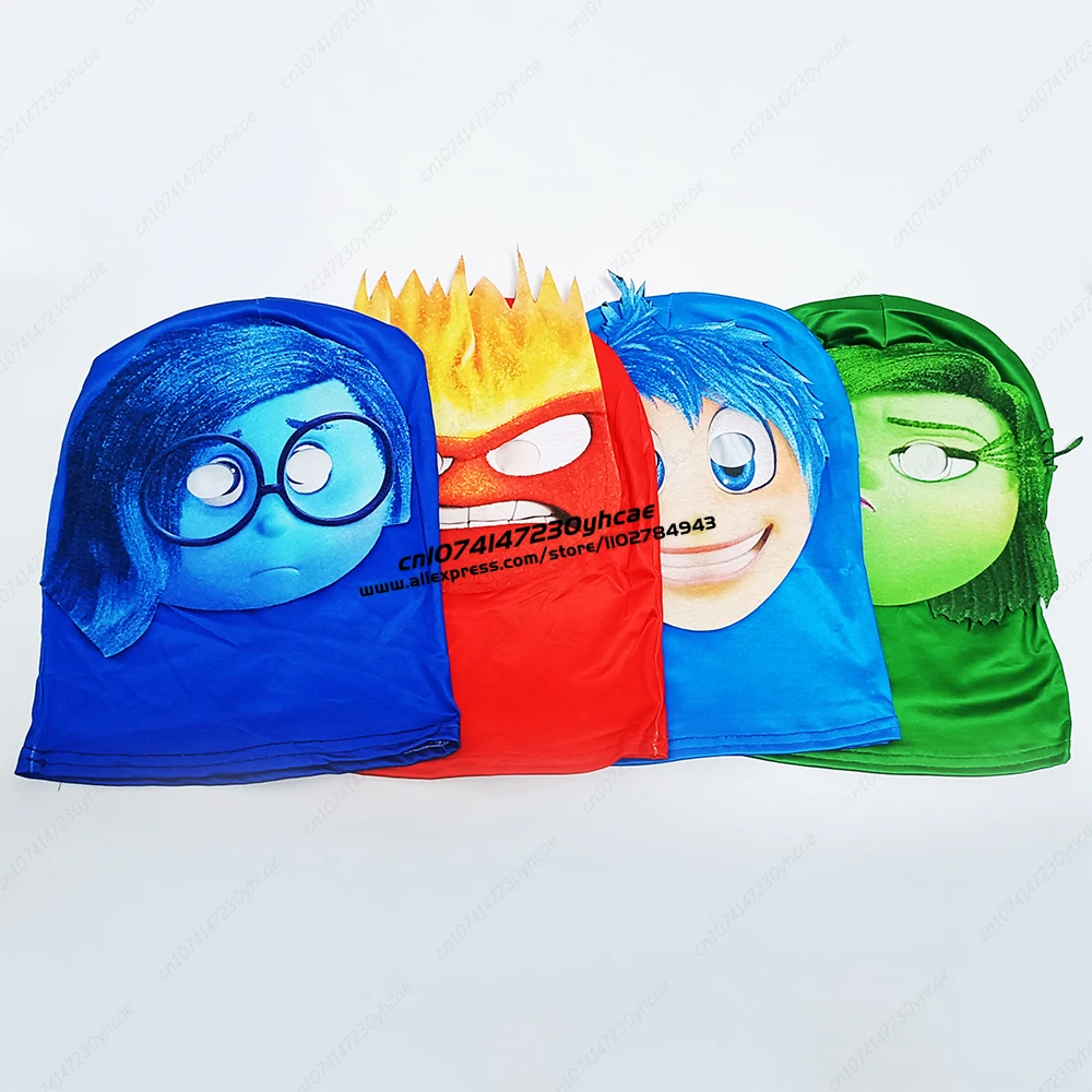 

Disney Out внутри 2 маски для детей Новая маска с 3D принтом для мужчин и женщин Косплей Головные уборы Disgust Anger Sadness Капюшон Шляпа Головные уборы