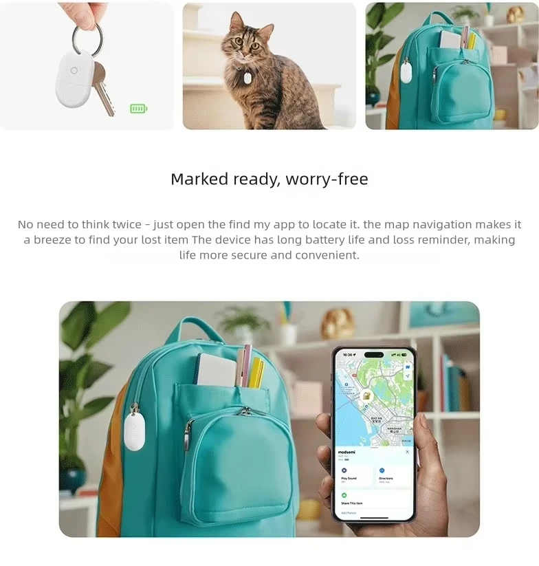 Anti-lose Tracker Smart Tag for Apple Find My App IOS Bluetooth GPS Tracker For Luggage Child IOS MFi Key Finder - view 5