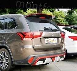 Car Styling ABS Plastic Unpainted Primer Rear Trunk Boot Wing Spoiler Decoration Fit For Mitsubishi Outlander 2013-2019