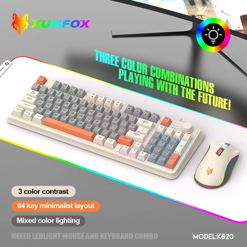 USB Wired Computer Keyboard  and Mouse Bundle Pack