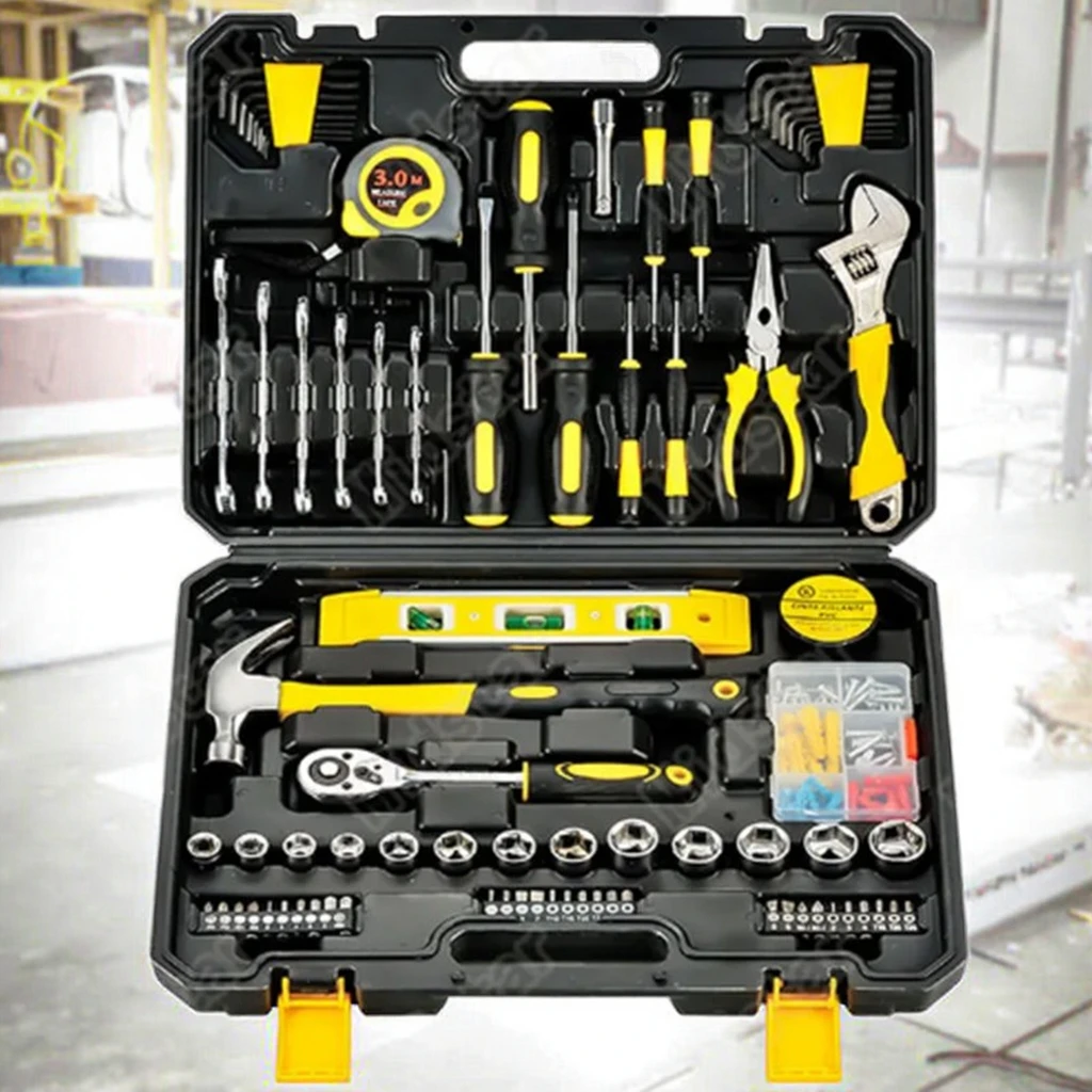 Multi-functional Household Hand Tools Set Tool Box Tool Kit 108 Pieces Repair Kit Mechanical Sets of Mechanical Tool Box