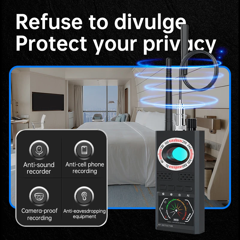 Hidden Spy Camera Detector K68s GPS Detector Finder Anti Spy Gadgets Bluetooth Wireless Signal Bug Detector Finder Scanner
