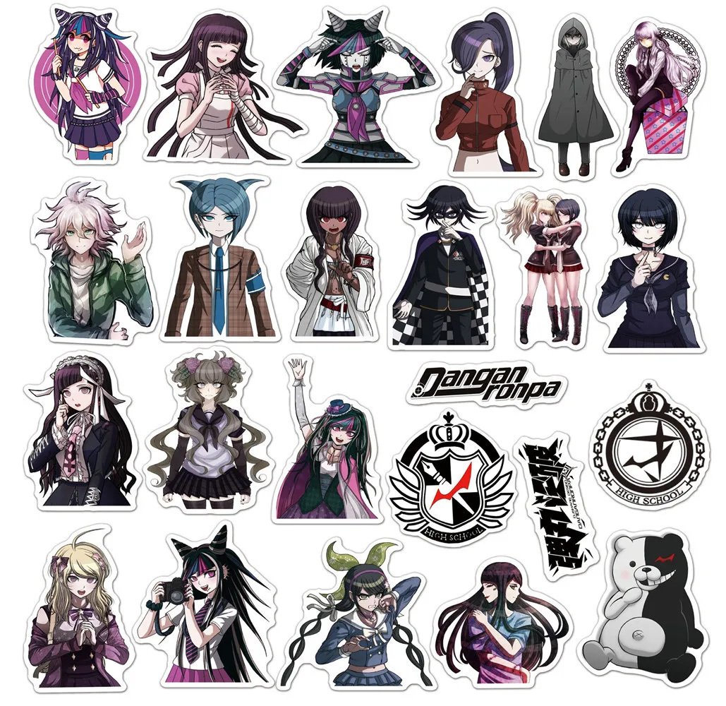 50Pcs Anime Danganronpa Series Graffiti Stickers Suitable for Laptop Helmets Desktop Decoration DIY Stickers Toys