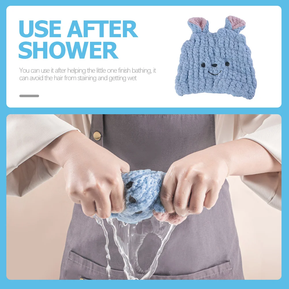 قبعة استحمام ماصة للأطفال، منشفة تجفيف الشعر، مستلزمات استحمام للرضع، محمولة خفيفة الوزن، مادة لطيفة، قبعة استحمام للأطفال #6