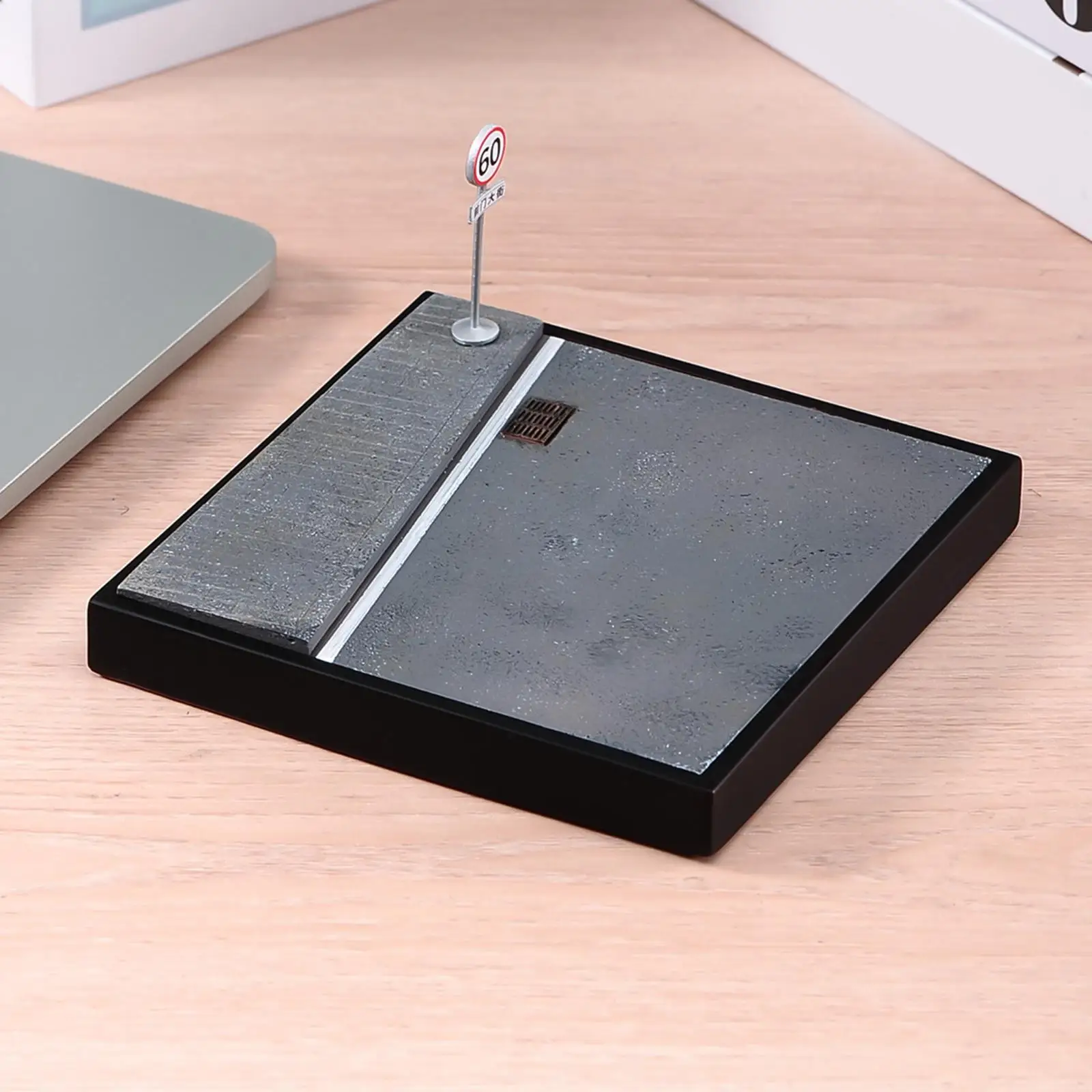 

1/64 Model Car Display Base Parking Lot Scene, Table Ornament, Highway Corner Scene, Micro Landscape Base