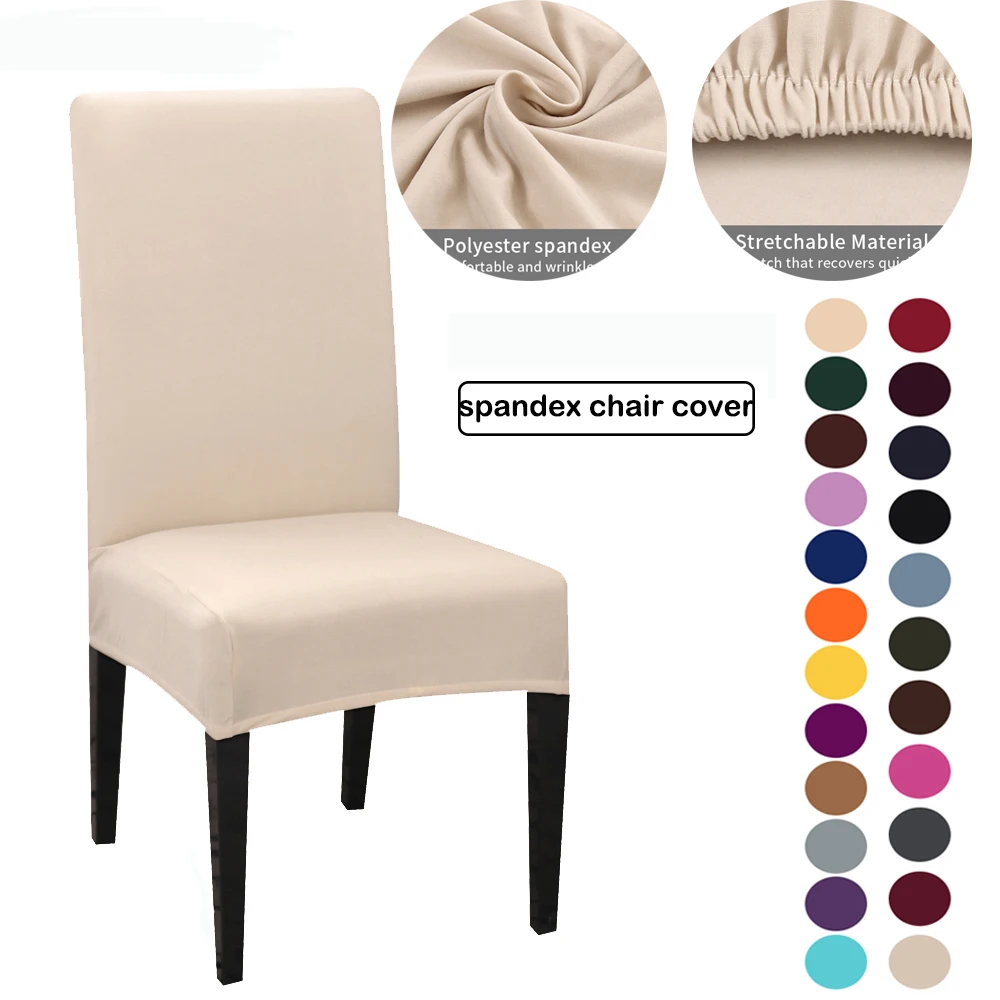 

Airldianer Solid Color Chair Cover Spandex Stretch Slipcovers Chair Chair Covers For Kitchen Dining Room Kitchen Wedding Banquet