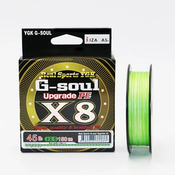 YGKPE G SOUL X8 BRAID Upgrade Braid Angelschnur Superstarke 8 Stränge Multifilament PE-Schnur 150 m 200 m Hergestellt in Japan 14LB-60LB
