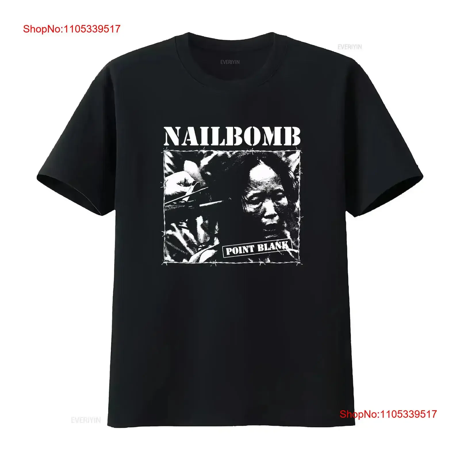 nailbomb point blank T Shirt vintage Washed Top For Everyday Wear Comfortable Slightly designer clothes streetwear Versatile