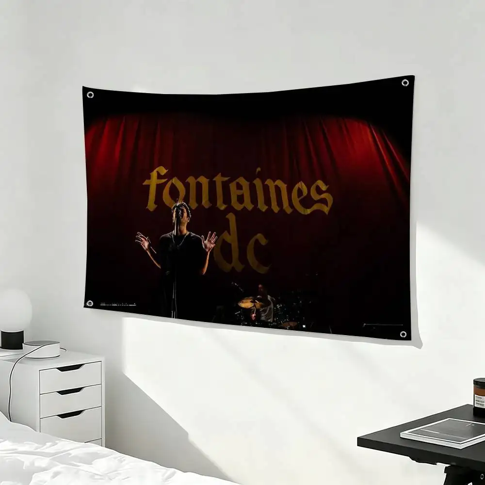 Fontaines -DC Romance Flags Wall Hanging Tapestry Outdoor Garage Room Decorative flag Background Blanket