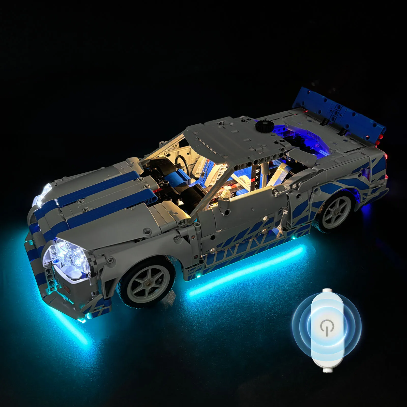 LYBMTWF LED-lichtset voor 42210 2 Fast 2 Furious Nissan Skyline GT-R (R34) auto-bouwstenen (exclusief de modelstenen)
