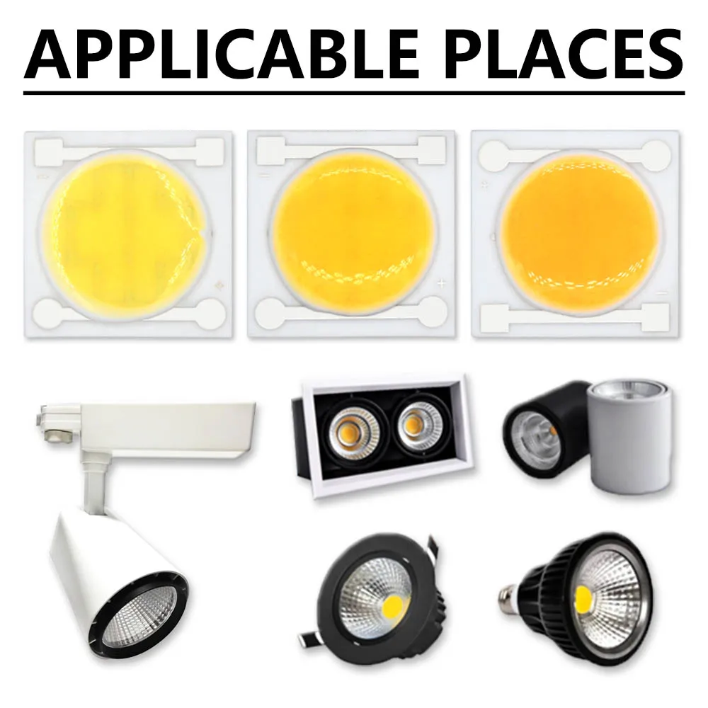 10pcs High Brightness LED COB Chip 5W DC 12V Smart IC Light High Lumens Ceramics LED Chip Beads DIY For LED Spotlight Floodlight