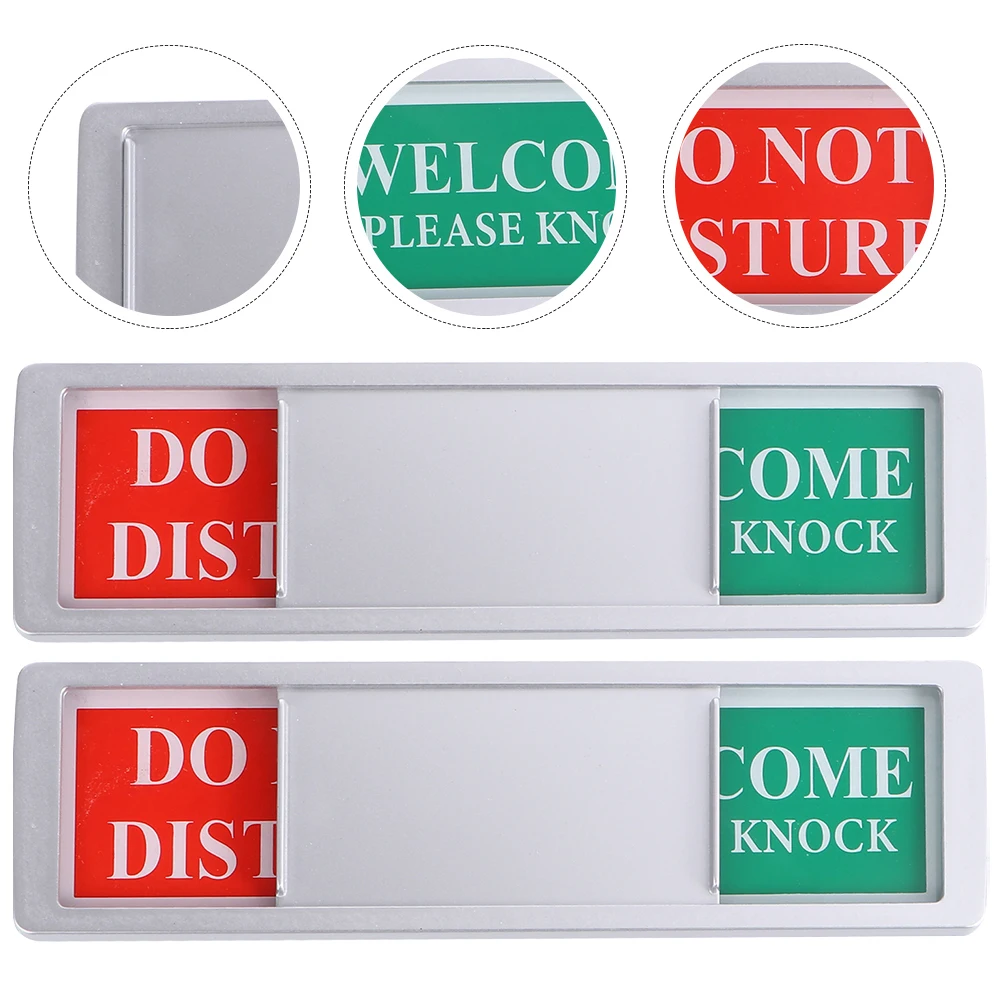 

4pcs Privacy Flag Metal Door Tags Magnet Hotel Office Durable Not Disturb Sign Easy Mount Rubber Door Knob Tag