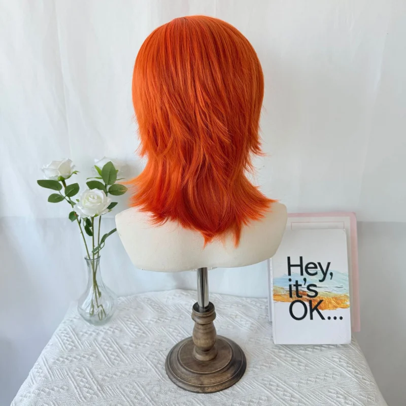 Zootopia cosplay wig, mixed orange-red color