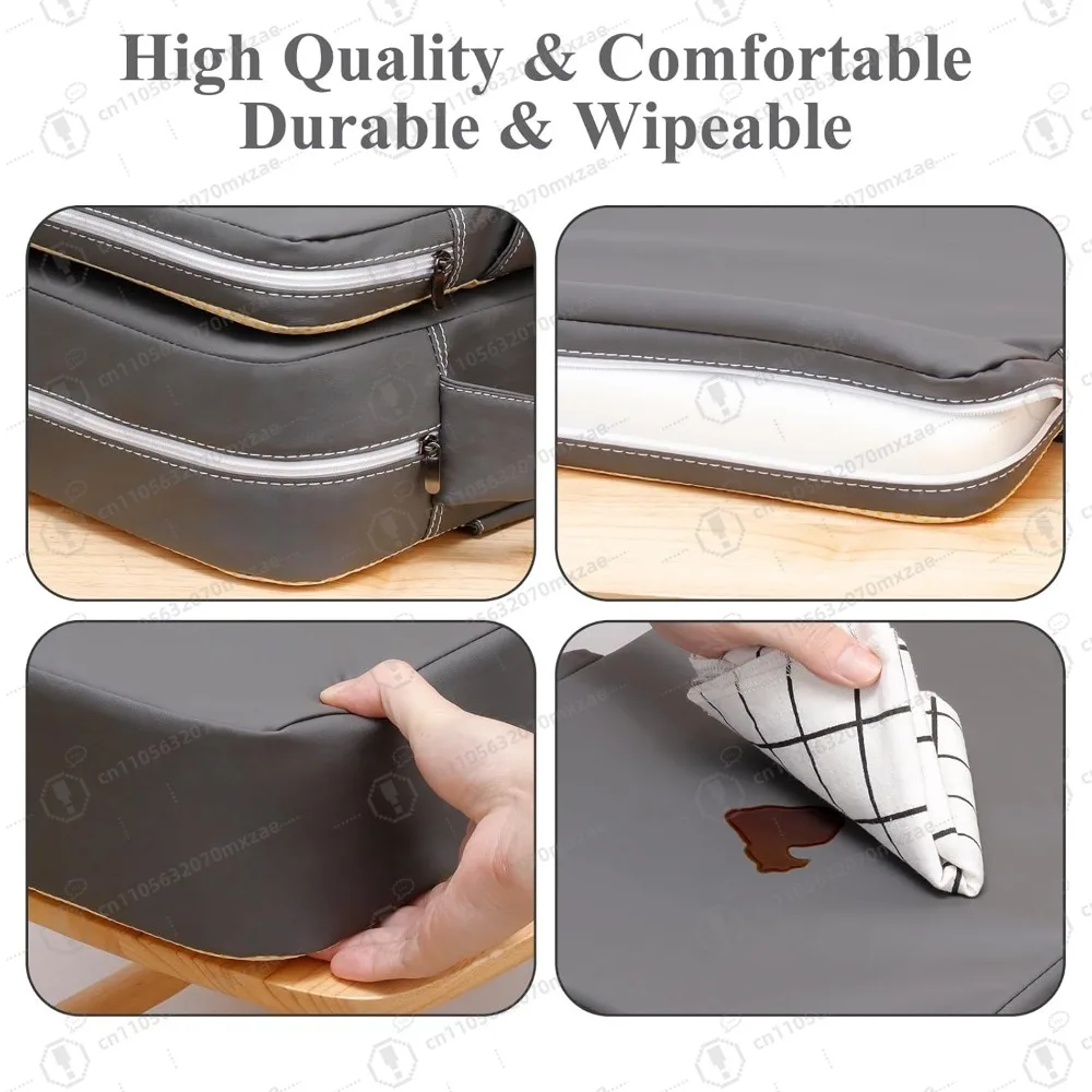 Verstelbare stoelverhoger voor eettafel Antislip kinderstoel met rugleuningriemen Draagbaar PU-leer Waterdicht reiskussen