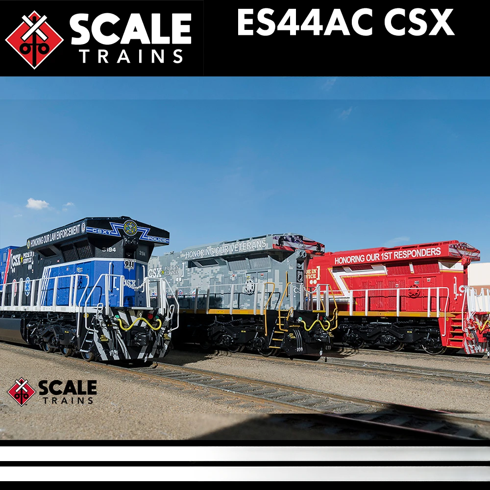 Scaletrains Train Model HO 1/87 ES44AC CSX 911 Rescuer Diesel Locomotive DCC Train Model Toy