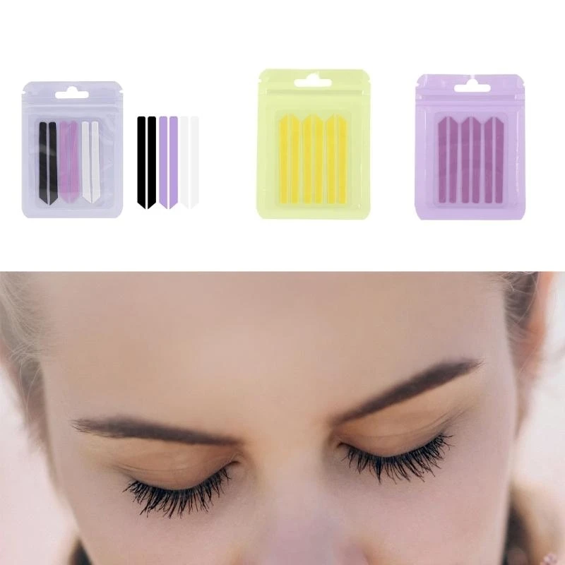 G99E 6x Beauty Lash Lift Ribbon Pads Set Eyelash Lift Silicone Covers Curlers Eye Pad