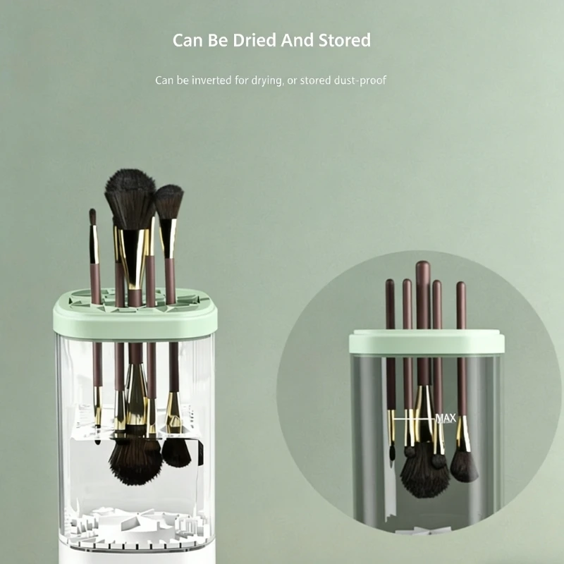   Electric Makeup Brush Cleaner with Drying Stand and Storage Unit for Cleaning
