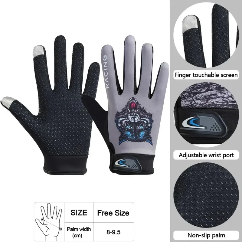 رائجة البيع الصيف الحرير الجليد المضادة للانزلاق قفازات ركوب الدراجات النساء الرجال تنفس شاشة تعمل باللمس المضادة للأشعة فوق البنفسجية في الهواء الطلق دراجة هوائية للرياضة قفازات الدراجة
