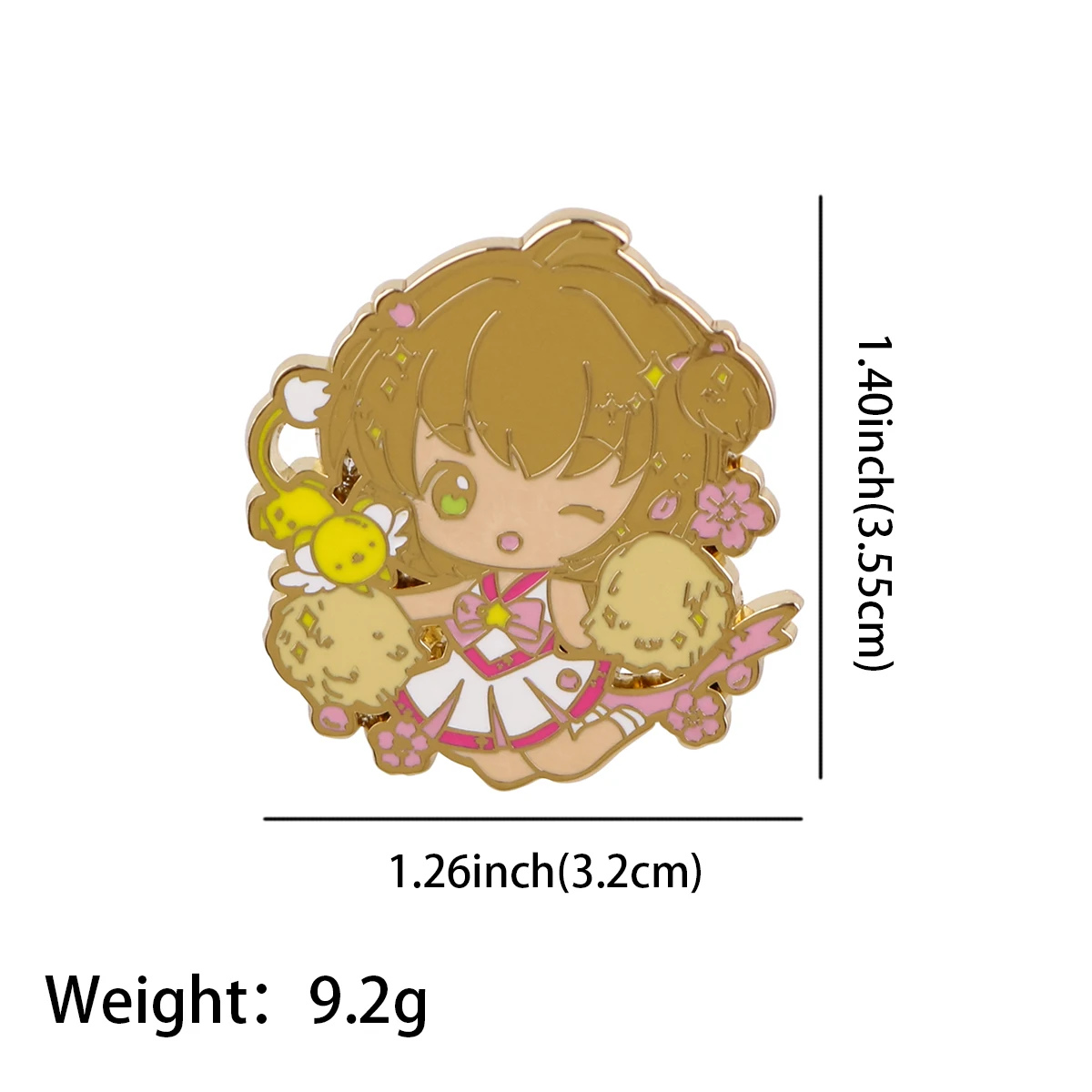 Anime Magic Girl Pin Cute Lapel Pins Backpack Handbags Brooches Women's Brooch Brooches for Clothing Badges Adorn Accessories