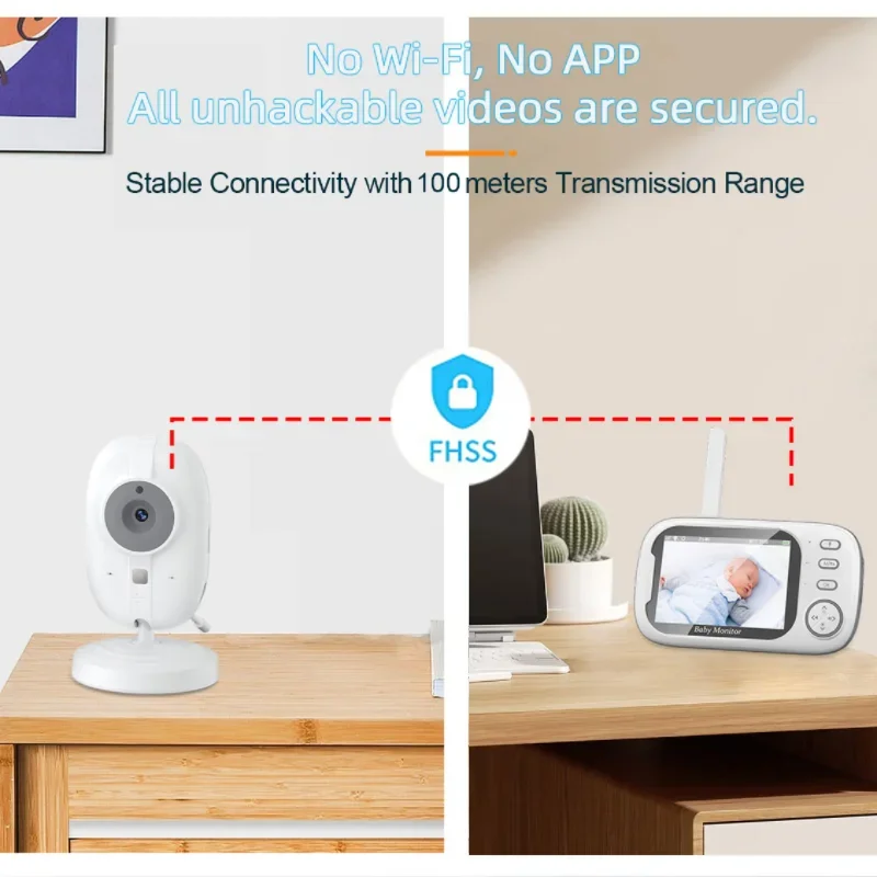 ABM600 مراقبة الطفل 3.5 بوصة LCD حماية أمن الطفل 2.4G الأم طفل اتجاهين الصوت جليسة مراقبة كاميرا فيديو