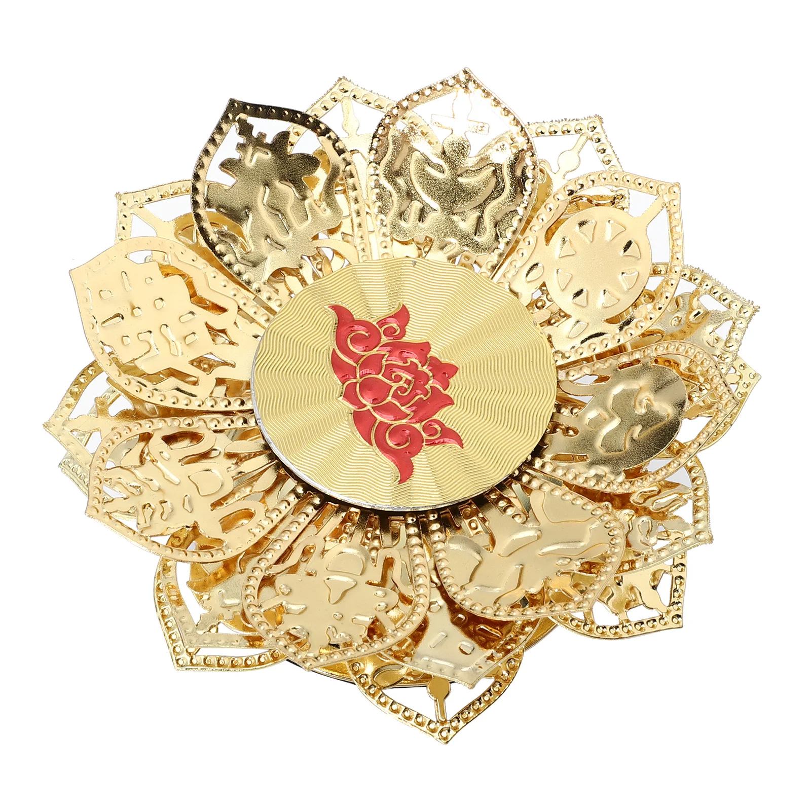 

1Pcs Lotus Buddha Candlestick Gold Alloy Holder Decorative Stand for Living Room Dining Table Office Alloy Holder