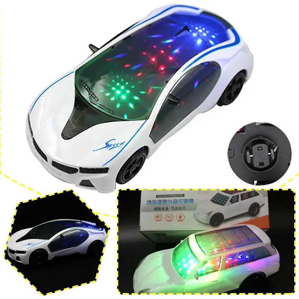 Led Car Toys Flashing Light Electric Universal Car Toys Music Sound Toy Car For Kids Children Gifts O3b9