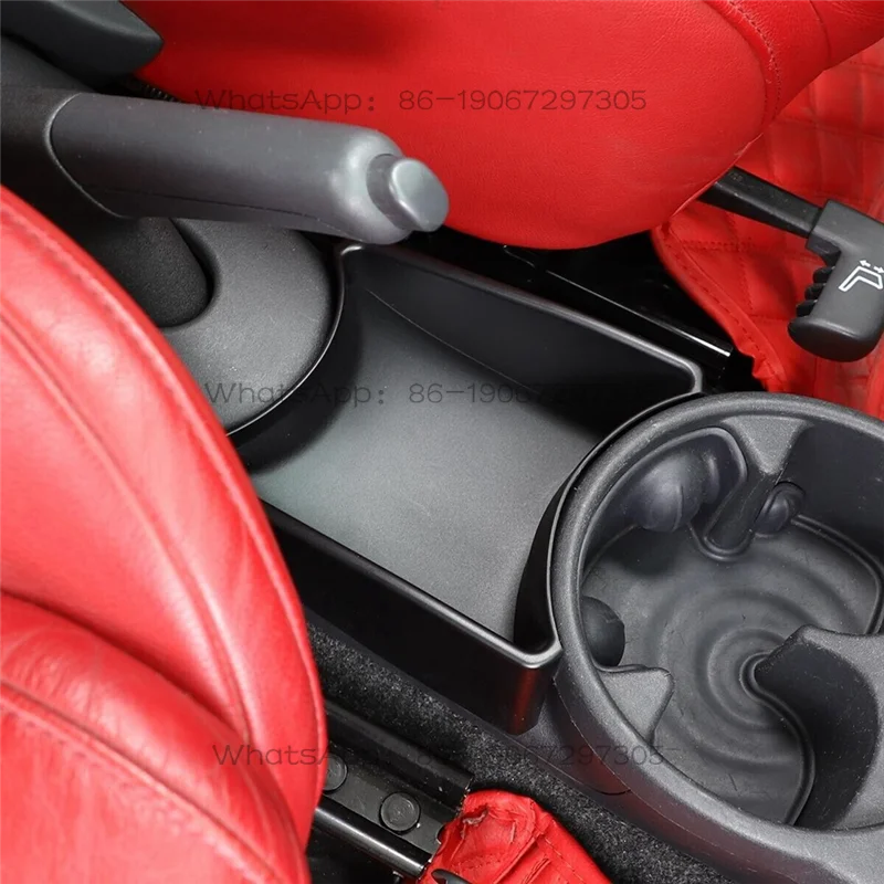 

Для Fiat 500 2011-2015 Abarth 595 автомобильный ручной тормоз многофункциональный ящик для хранения черный запасные части аксессуары-A87Q