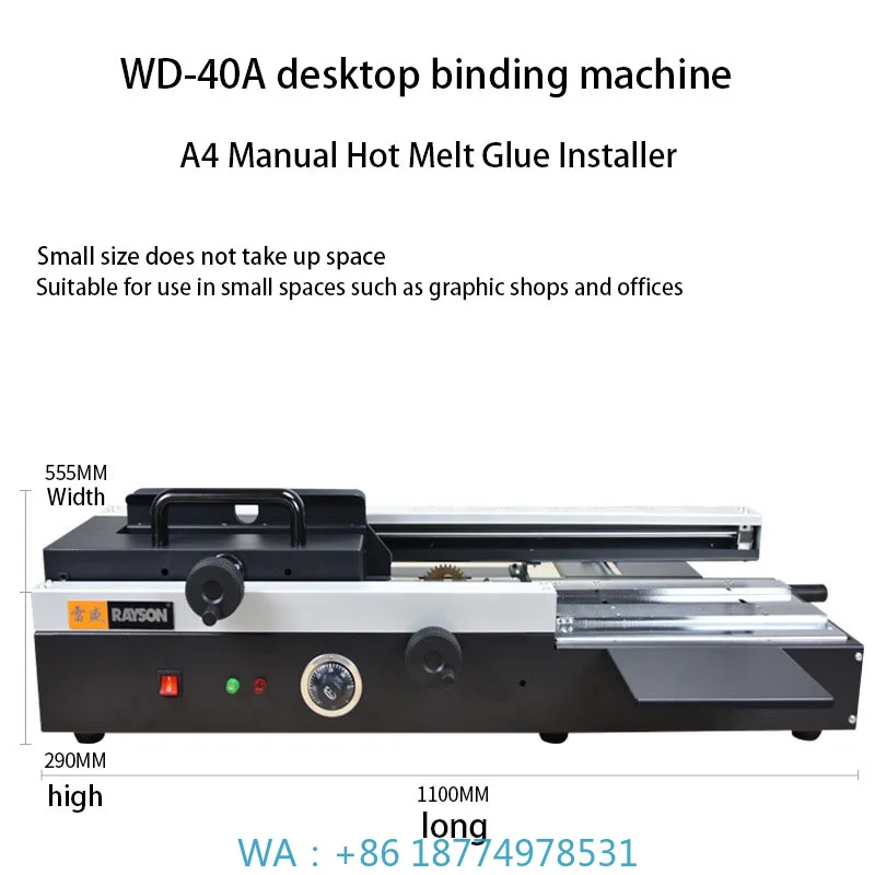 

E Glue Book Binding Machines lectric Power Manual Glue Binder40a Desktop A4 Size Manual Hot Melt