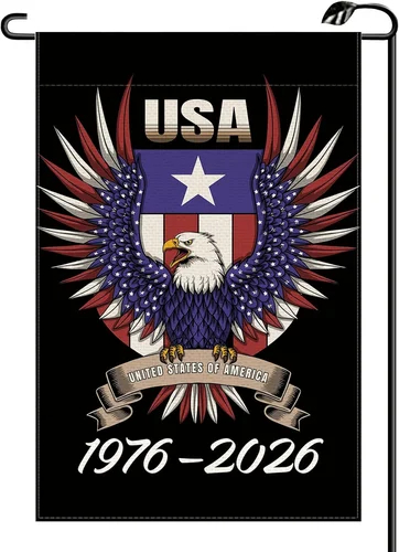 250 Years of Freedom Anniversary Eagle Garden Flag 12X18 Inch Double Sided 1776- RRI