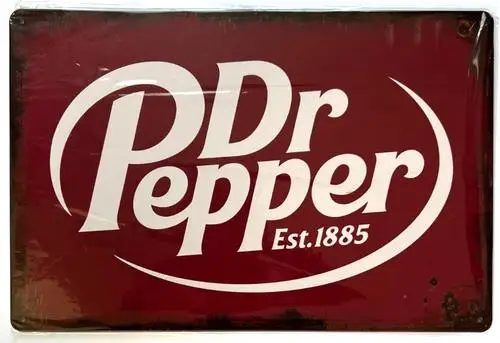 Dr Pepper Vintage Neuheit Metallschild Wandkunst