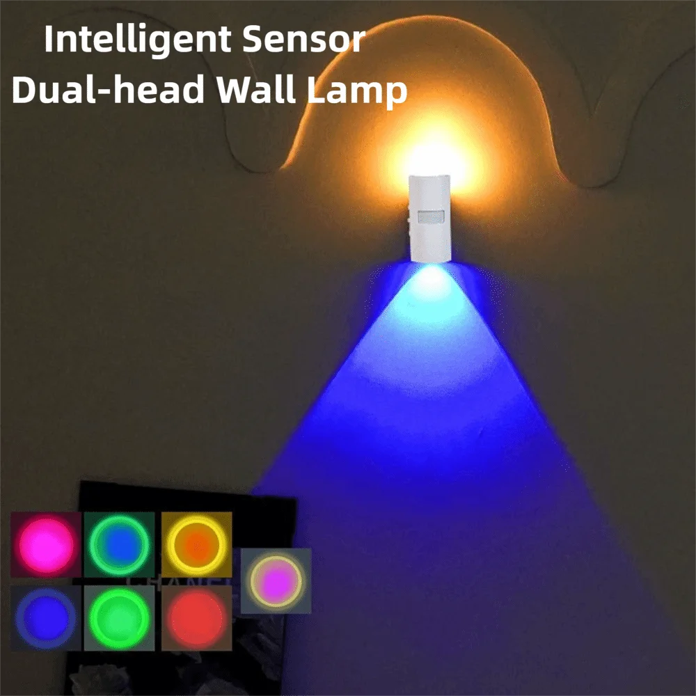 Rechargeable RGB Color Changing LED Wall Light Ambient Lighting Dimmable LED Motion Sensor Night Magnetic Base for 5V1500mAh