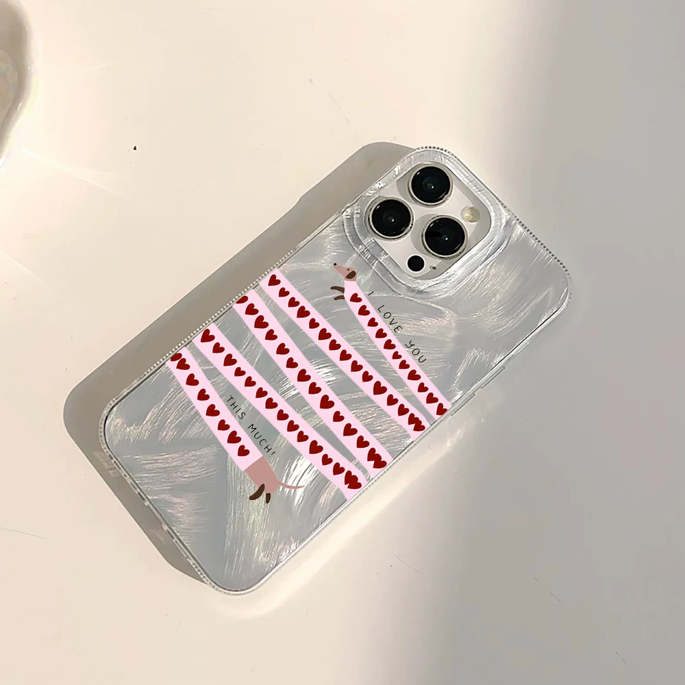 Quirky Cute Dachshund Hard IMD Phone Case For Xiaomi Redmi Note 14 Pro 13 12 11 10 Pro 5G 13C 14 C Plus Feather Texture Cover view 5