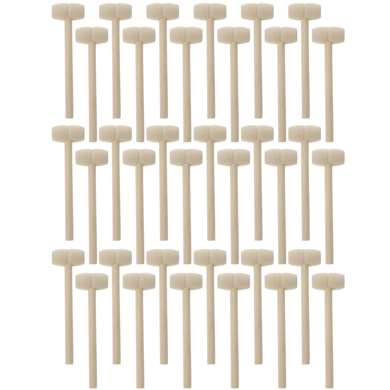 36Pcs Kids Wooden Hammer Toys Mini Mallets Natural Wood Children Hand Training Hammer Hand Tools Birthday Gifts