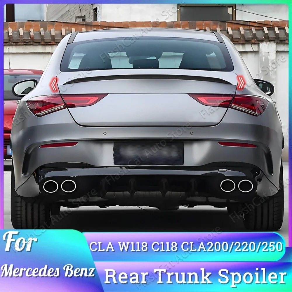 Rear Roof Spoiler Wing Exterior Part For Mercedes Benz CLA class C118 W118 X118 CLA180 200 220 250 CLA35 CLA45 AMG 2020-2023