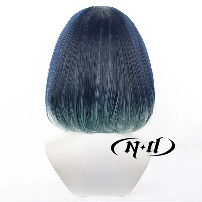 ND Akane Kurokawa Cosplay Wig Oshi no Ko Anime Cosplay Short Midnight Blue Hair Wigs for Comic Con Coser Costume Party Synthetic