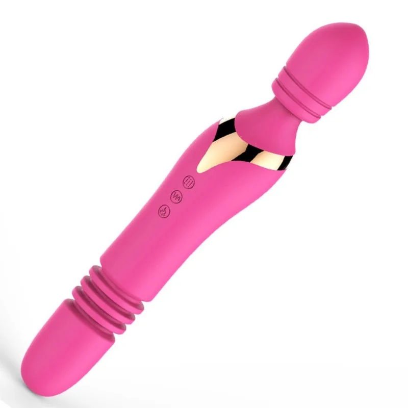 

Double Head Vibrators AV Stick Wand Massager Telescopic Rotating Dildo Heating Vagina Clitoris Stimulate Sex Toys For Women