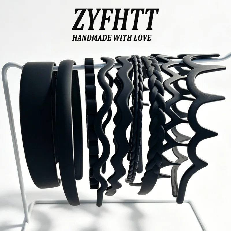 3 Stück ZYFHTT Einfaches Acryl-Stirnband für Frauen, elegantes Haarband zum Waschen des Gesichts, modisches Haarband für Mädchen, Haar-Accessoires – Detail 2