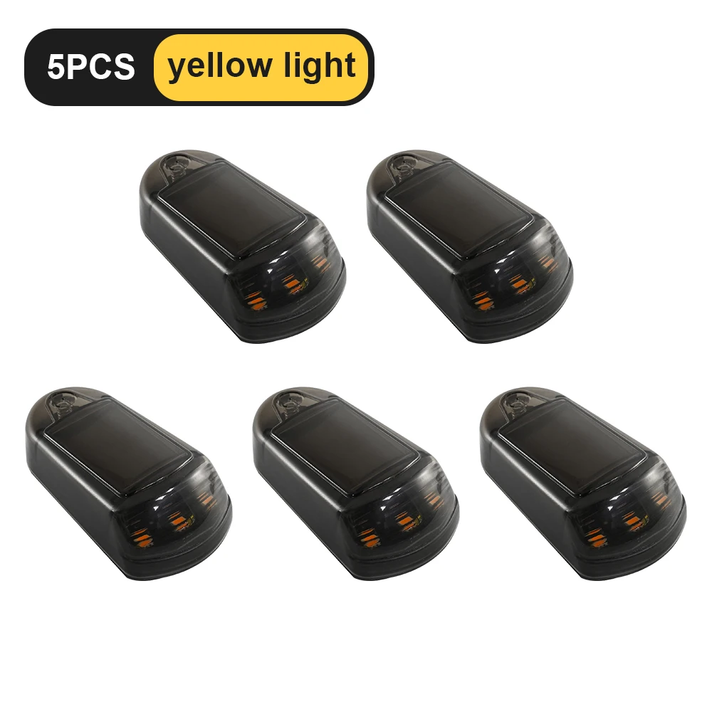 Wireless Cab Lights For Truck Solar Cab Lights No Drill LED Lights Yellow Lamp Roof Lights Cab Marker Lights For Universal Car