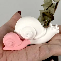 3D Snail Silicone Candle Mold DIY Handmade Animal Plaster Epoxy Resin Aromath Soap Casting Molds Home Decoration Ornament