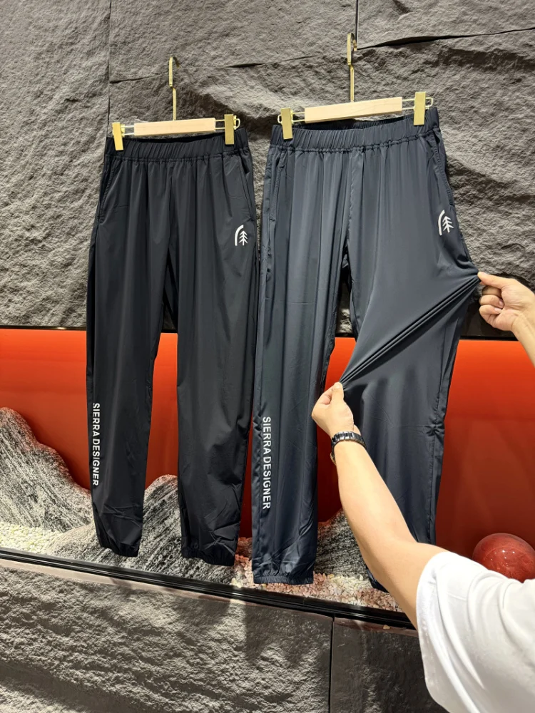 

Outdoor Men's High Elastic Qui Dry Sport Casual Pants Instant Cool Feeling Summer New Arrival Faionable Straight Leg Trou...