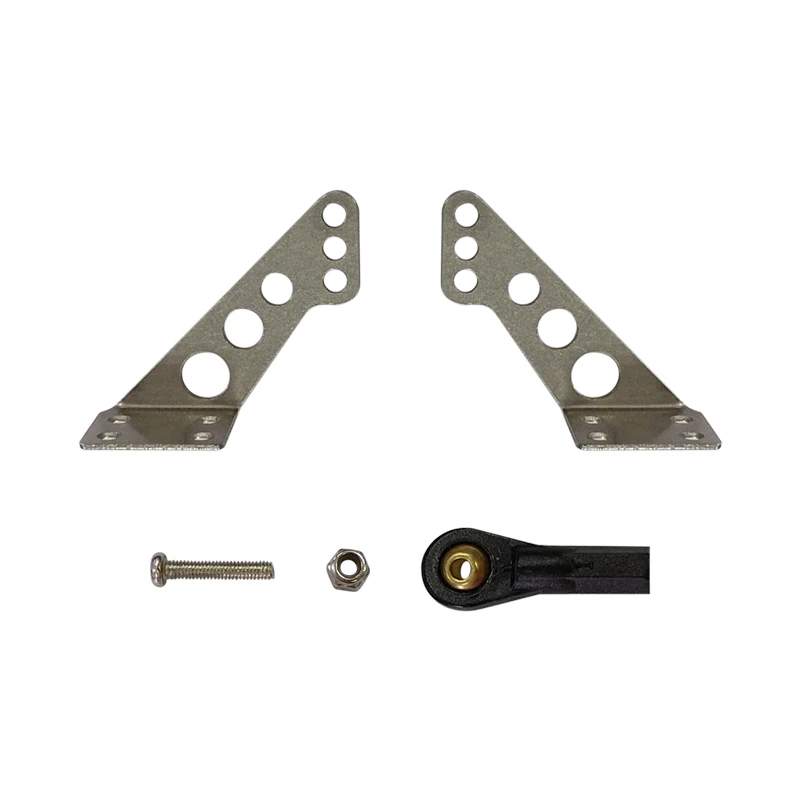 1 Set Metal Horns+ Bolt Through Ball Silver Color For RC Accessorie Parts Model Plane For DIY