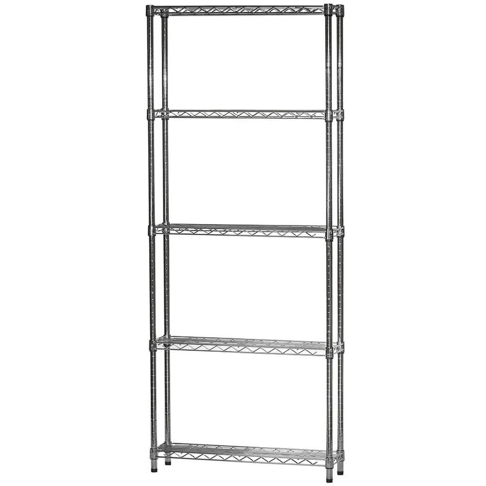 Chrome Wire Shelving 5 Tier Storage Rack 8