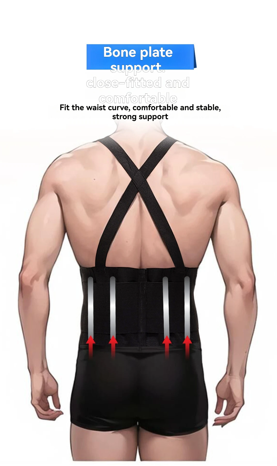 Lumbar Support Belt with Shoulder Straps And Steel Plate Waist Brace for Heavy Lifting Workwear for Men And Women Back Brace