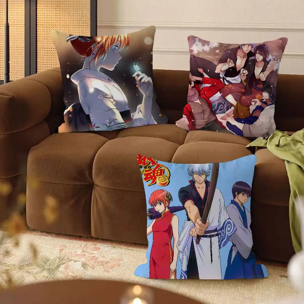 

Аниме Gintama наволочка для дивана, чехол для подушки, украшение для дома, комнаты, детский подарок
