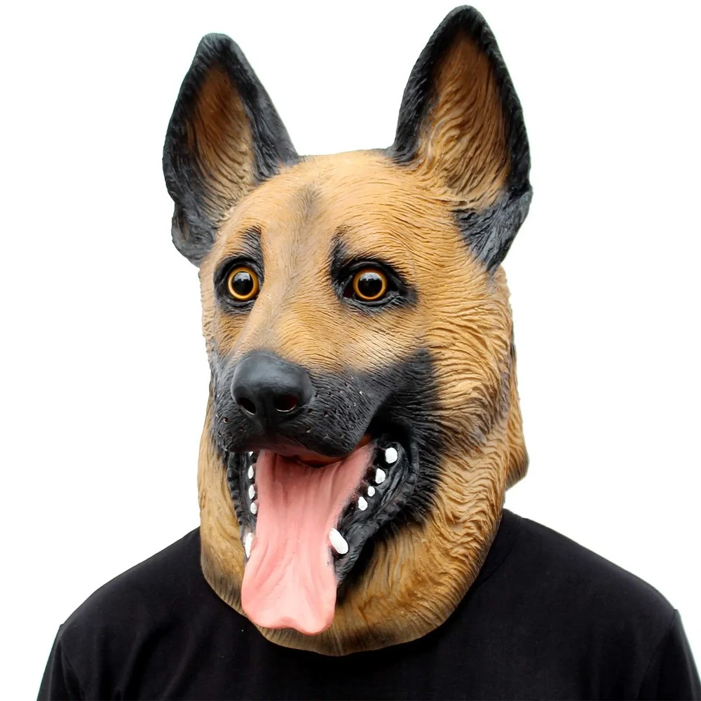 

Dog Head Mask Halloween Party Shepherd Dog Costume Masks Mask Super Bowl Underdog Costume Latex Animal Head Mask