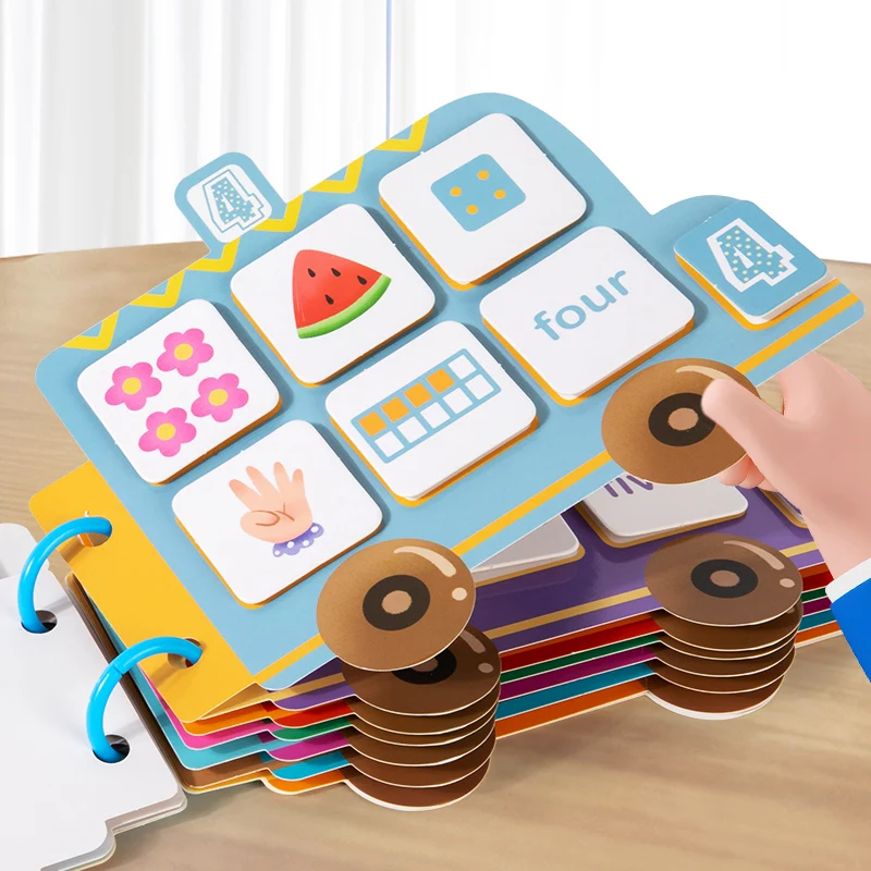 Bubble Magic Sticker Book Kids' Montessori Math Toy Wooden Learning Number Book for Children Early Learning Digital Cognition