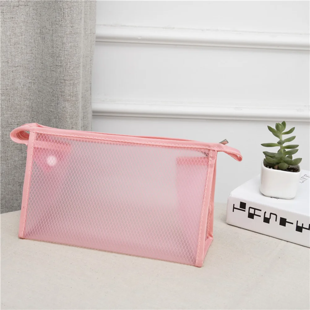 ポータブルトイレタリーバッグ防水トラベルメイクアップポーチオーガナイザーピンクウォッシュバッグ軽量大容量収納