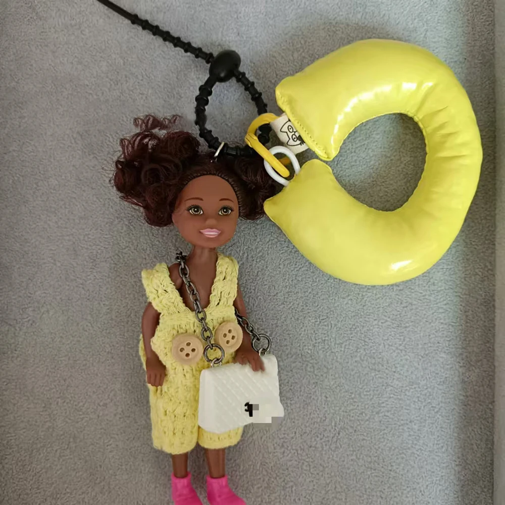 New Cute Doll Pendant Hanging Ornament DIY Change Clothes Car Key Ring Bag Decoration for Barbie Doll