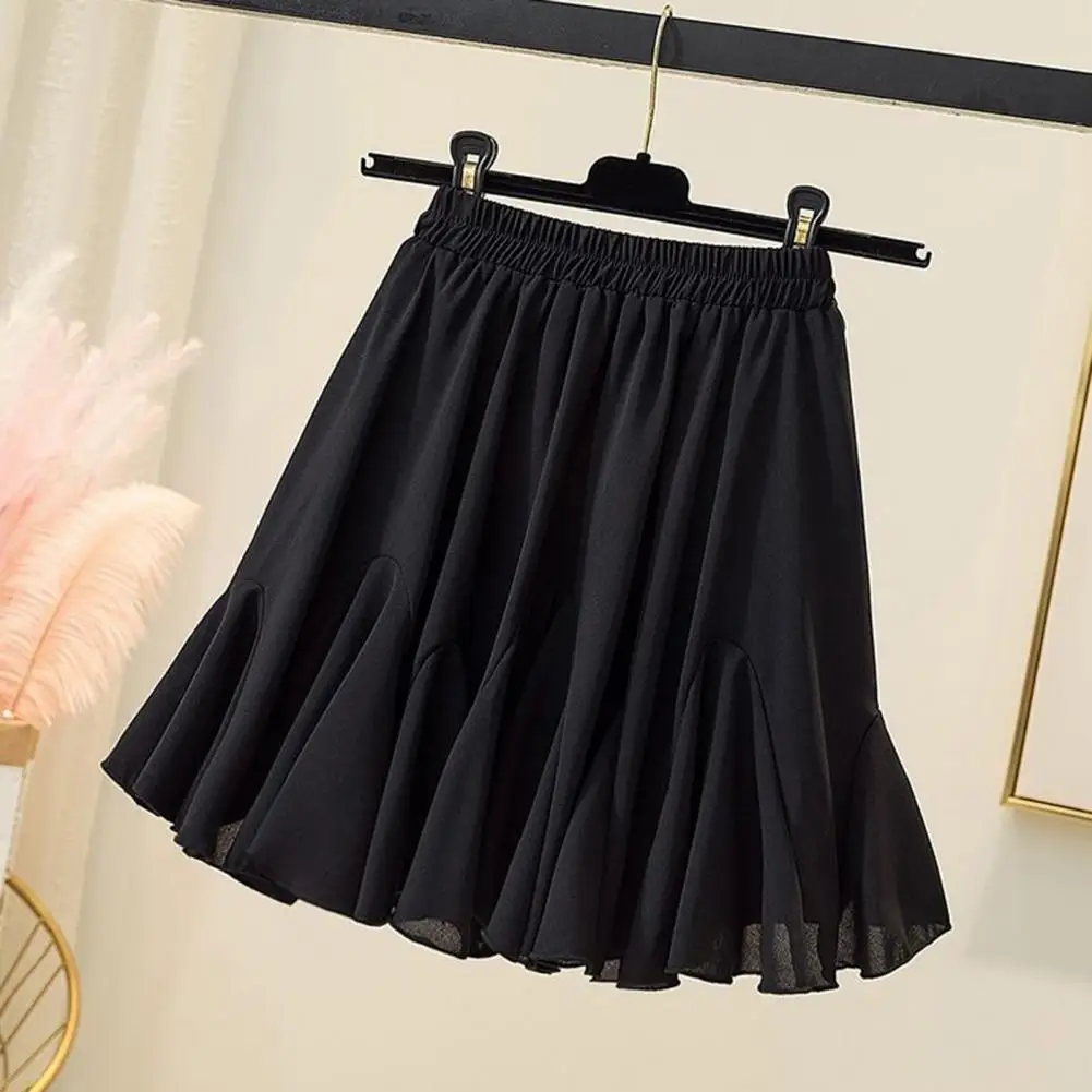 Fluffy Mini Skirt Women High-waisted Mini Skirt Elastic High Waist Mini Skirt Collection A-line Puffy Fluffy Styles for Wear