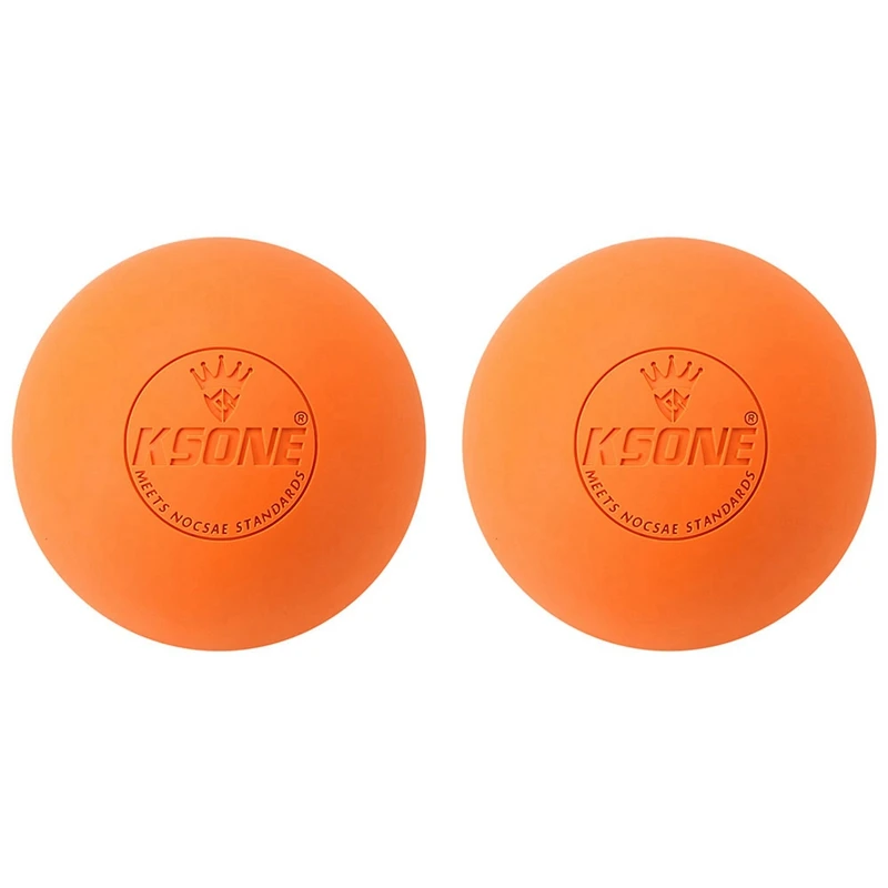 2X KSONE Massage Ball 6.3Cm Fascia Ball Lacrosse Ball Yoga Muscle Relaxation Pain Relief Portable Physiotherapy Ball 6